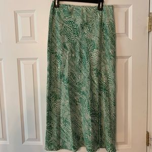 Topshop Print Midi Skirt with Slit